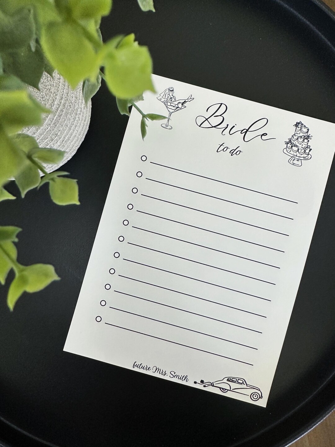 Bride to Do List Custom | Bridal Shower Gift | Future Mrs Notepad ...