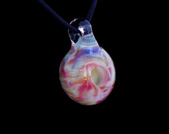 Handmade borosilicate glass chaos pendant