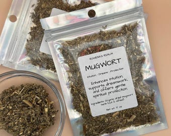 Mugwort, dried mugwort, organic dried mugwort,  mugwort whole herb, herbs, witchcraft supplies, organic mugwort, apothecary, cut and sifted