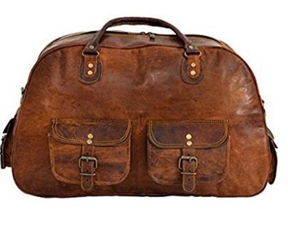 leather travel holdall
