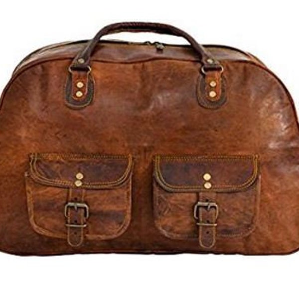 Leather Weekend Bag Etsy