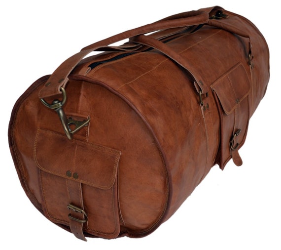 overnight leather duffle bag