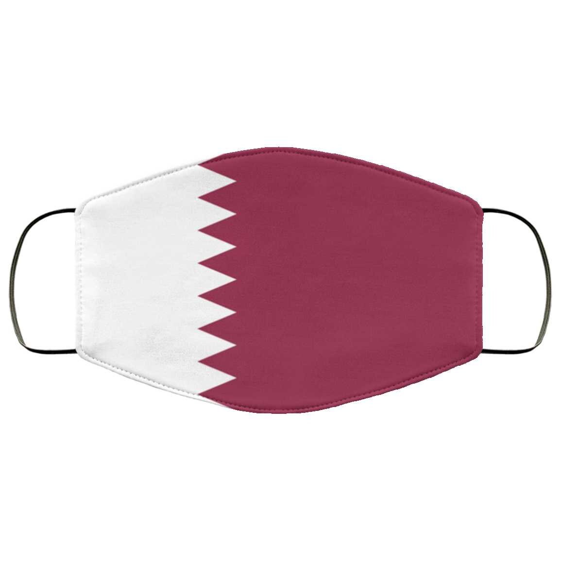 Qatar Flag Face Mask Washable Adult 3 Layer Mask Filter Etsy