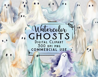 Ghost Clipart Halloween Ghost Clipart Spooky Ghost PNG Bundle On Transparent Background Commercial Use