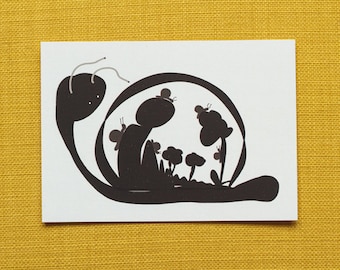 Postcard "snail-shell"