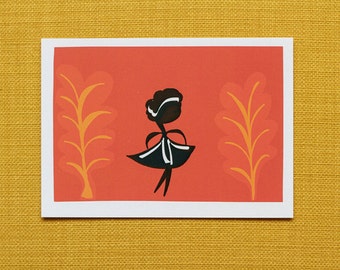 Postkarte "Die Tänzerin", Kinderpostkarte, A6