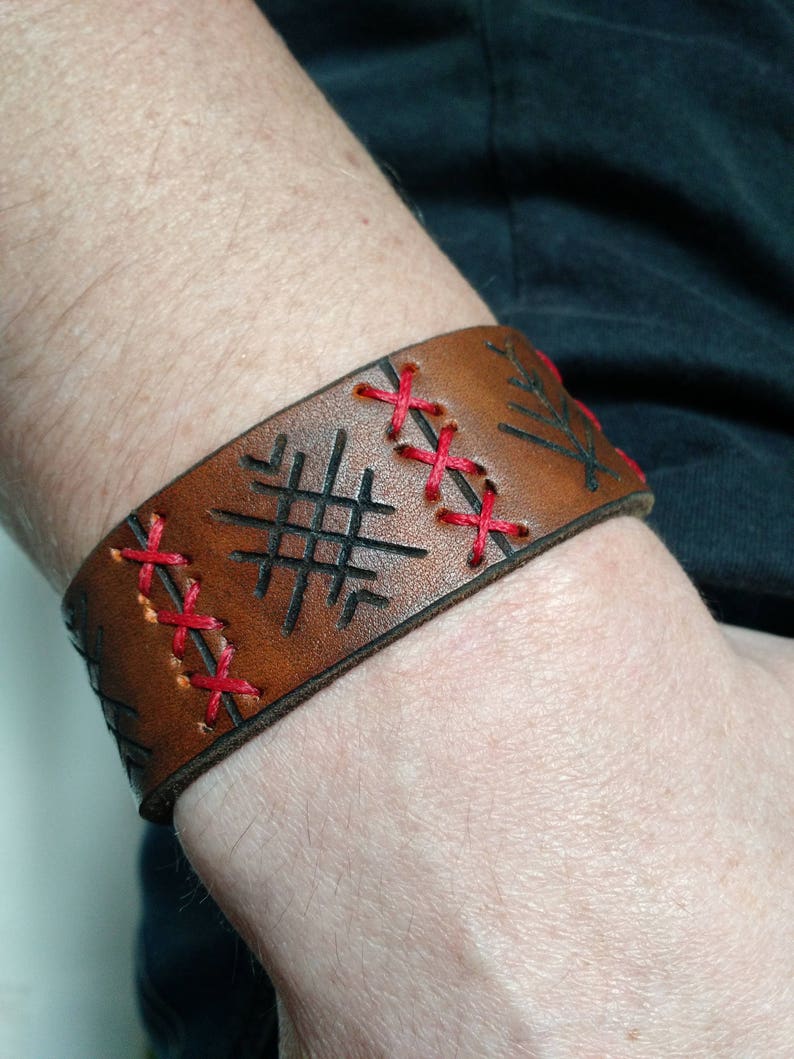 Handmade leather bracelet | Etsy