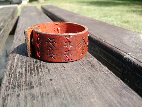 Handmade leather bracelet | Etsy