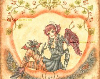 Veronica, the Fallen Angel, Original Fantasy Art print