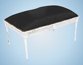 Louis XVI French Antique White Painted Vanity Bench Stool Sofa Chair Chaise
