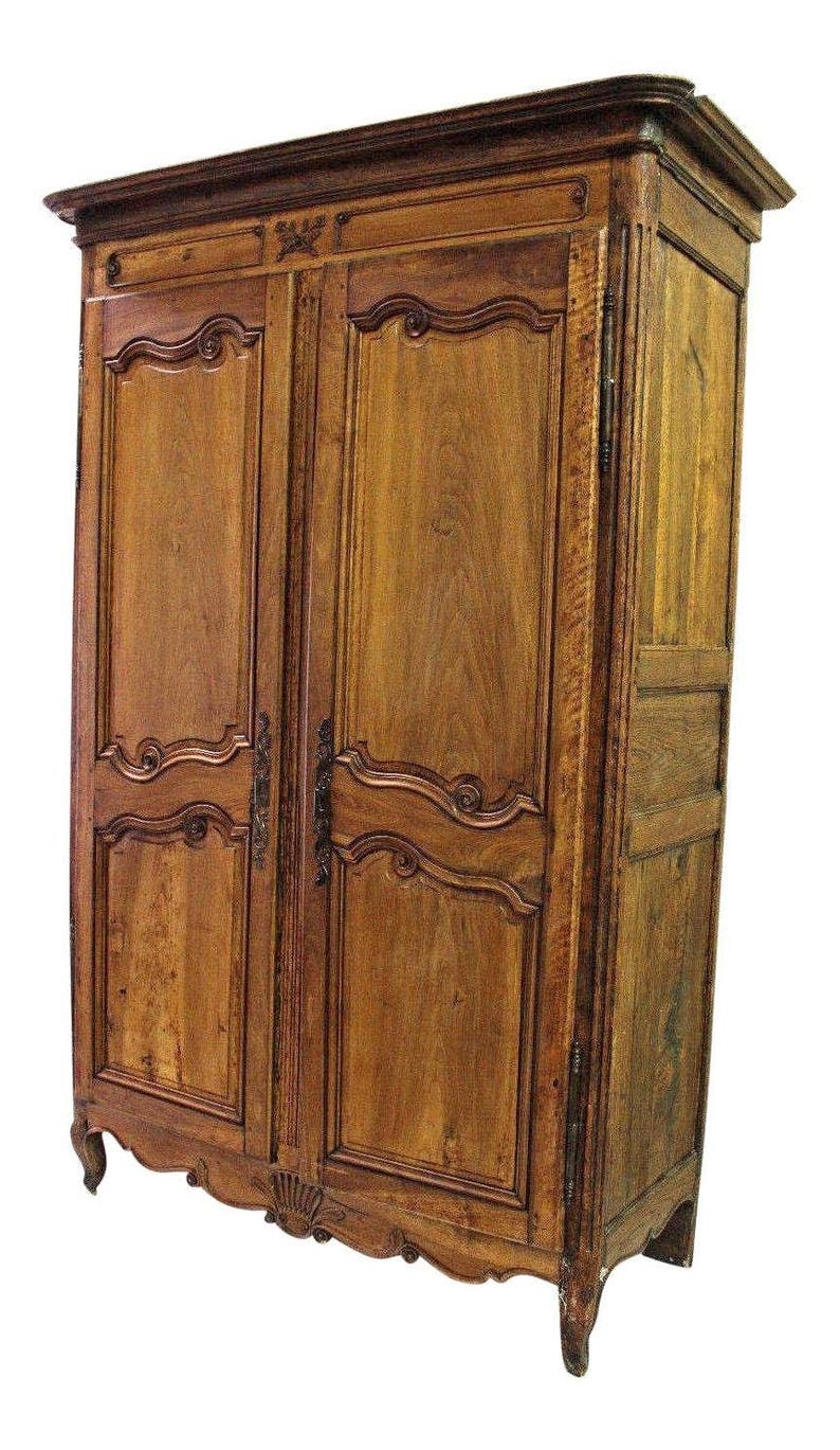 Fine 18th C Large French Country Armoire Wardrobe Bookcase Image 0