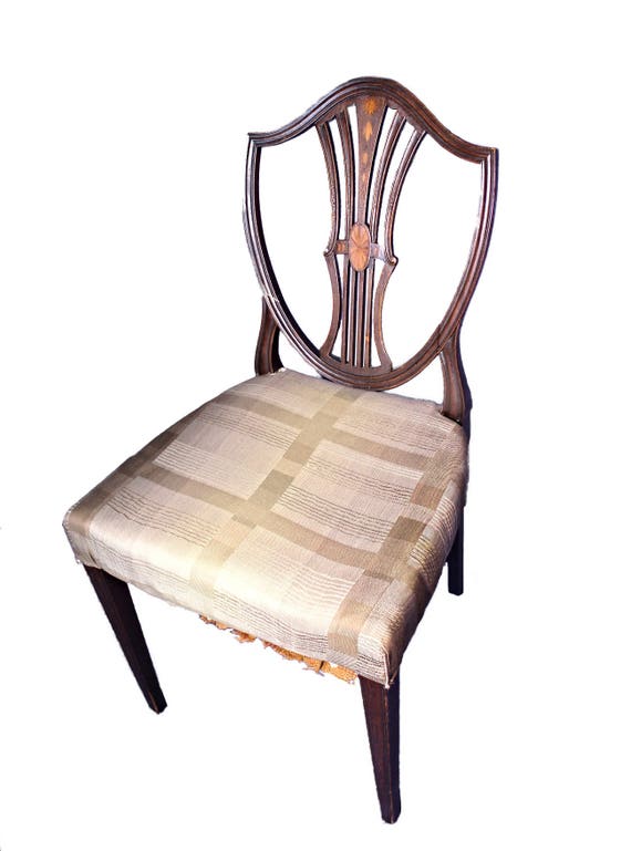 19th Century Antique Inlaid Hepplewhite Shield Back Chair Etsy