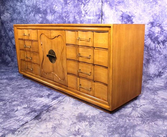 Mid Century Dresser Mirror Vanity Bureau Cabinet Chest Bedroom Set Nightstands