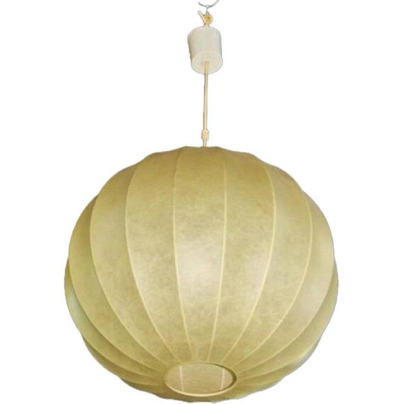 Rare Italian Modern Parchment Bubble Hanging Light Fixture Etsy