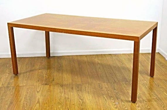 72l Silky Oak Desk Secretary Writing Conference Table Etsy