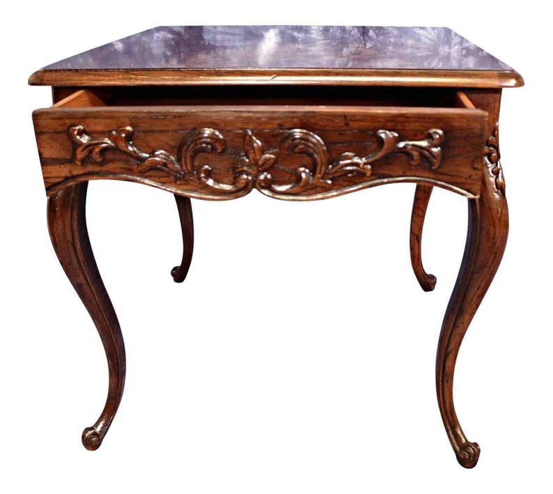 Henredon French Provincial Carved End Side Lamp Coffee Table Dining Nightstand