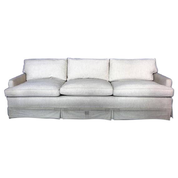 Huge 94l Down Filled Modern Raw Silk Sofa Couch Settee Etsy