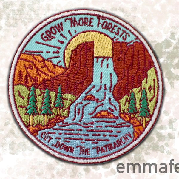 Climate Feminist Patch | Grow More Forests | Iron On Patch For Jackets