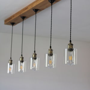 The Americana - 60" beam light with 5 pendant sockets