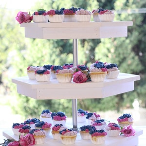 White 3 tier Cupcake Display