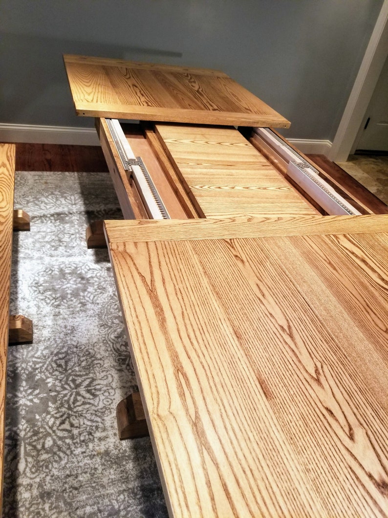 Expandable Farmhouse Table with Leaf Storage LOCAL PICK UP Etsy