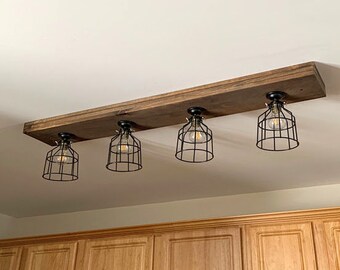 Rustic kitchen light fixture