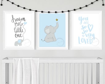 elephant nursery art etsy
