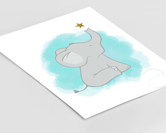 elephant nursery prints