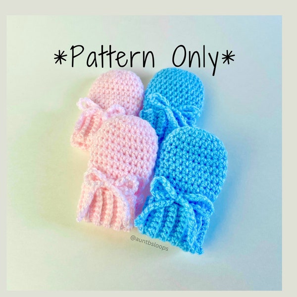 Newborn Mittens Crochet Pattern - Easy Crochet Pattern - Crochet Baby Gift - PATTERN ONLY