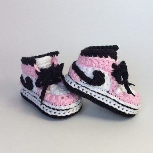 Crochet Baby Jordan Sneakers Crochet Baby Shoes Classic - Etsy