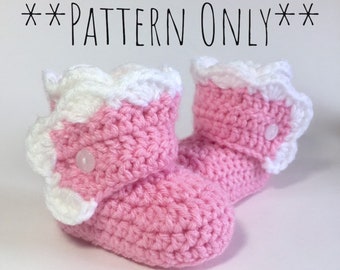 Wrapped Baby Booties Crochet Pattern - Baby Booties Crochet Pattern - Beginner Crochet Pattern - Crochet Baby Boots