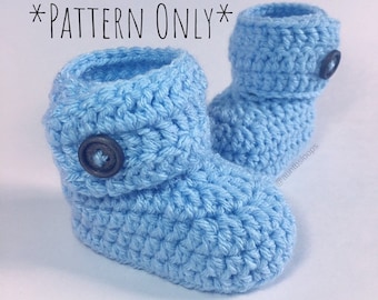 Wrapped Baby Booties Crochet Pattern - Baby Booties Crochet Pattern - Beginner Crochet Pattern - Crochet Baby Boots