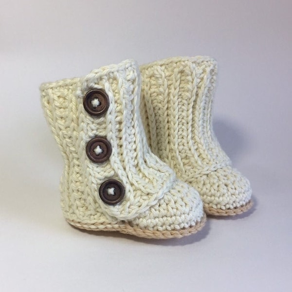 Crochet Baby Boots - Wrapped Baby Boots - Crochet Baby Booties - Baby Gift