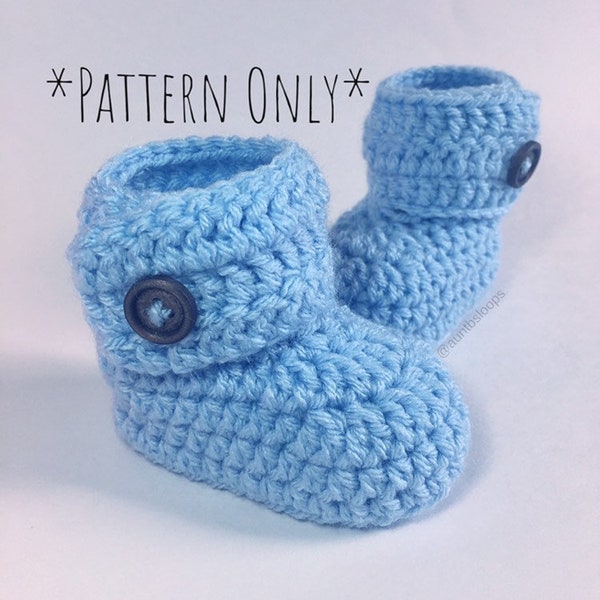 Wrapped Baby Booties Crochet Pattern - Baby Booties Crochet Pattern - Beginner Crochet Pattern - Crochet Baby Boots