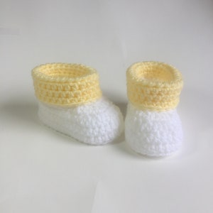 Cuffed Baby Booties Crochet Pattern Baby Booties Crochet Pattern Beginner Crochet Pattern Crochet Baby Gift image 6