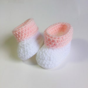 Cuffed Baby Booties Crochet Pattern Baby Booties Crochet Pattern Beginner Crochet Pattern Crochet Baby Gift image 8