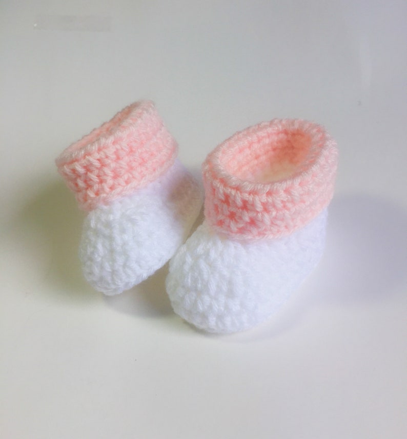 Cuffed Baby Booties Crochet Pattern Baby Booties Crochet Pattern Beginner Crochet Pattern Crochet Baby Gift image 8