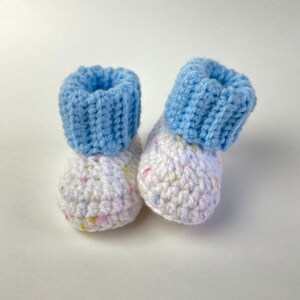 NEW Ribbed Cuff Baby Booties Crochet Pattern Easy Crochet Pattern Crochet Baby Gift image 4