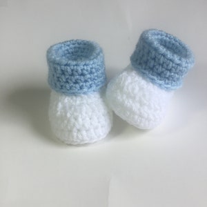 Cuffed Baby Booties Crochet Pattern Baby Booties Crochet Pattern Beginner Crochet Pattern Crochet Baby Gift image 7