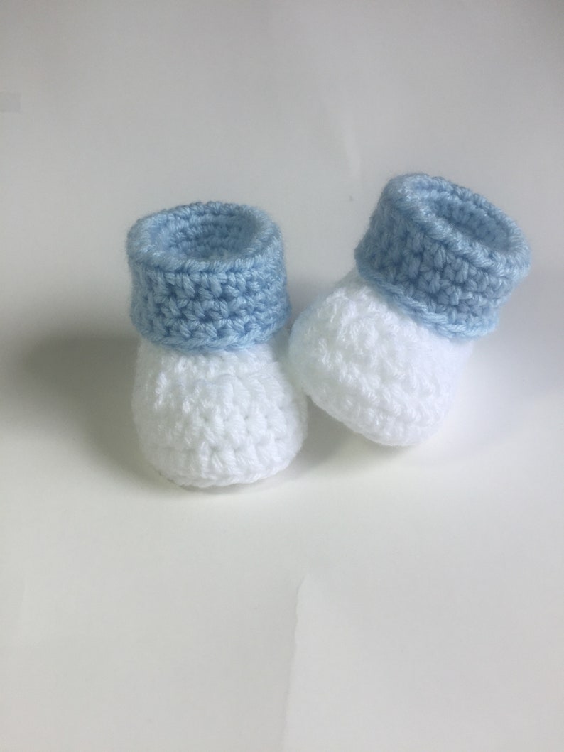 Cuffed Baby Booties Crochet Pattern Baby Booties Crochet Pattern Beginner Crochet Pattern Crochet Baby Gift image 7