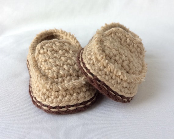 crochet baby slippers