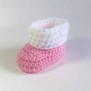 Cuffed Baby Booties Crochet Pattern Baby Booties Crochet Pattern Beginner Crochet Pattern Crochet Baby Gift image 5