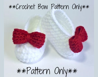 Mini Bow Crochet Pattern - DIGITAL Crochet Pattern PDF - Pattern Only