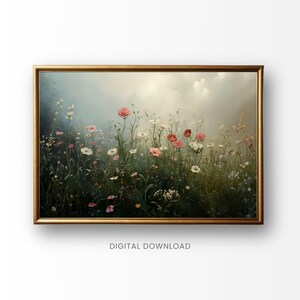 Wildflower Meadow | Printable Art | Wildflowers Painting | Floral Landscape | Botanical Print | Instant Download | Digital Download
