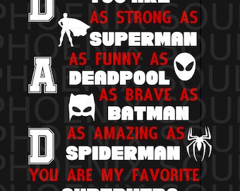 Superhero Dad SVG, PNG