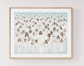 Fine Art Print of “The Body of Christ”, Christian Art, Painting of the Savior, Inclusive Art, All are Alike Unto Him, Art representing Unity