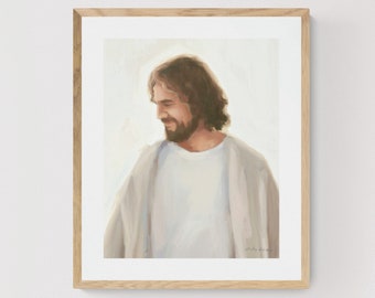 Fine Art Print of “Love’s Pure Light”, Painting of Christ, Christian Artwork, Artwork of the Savior