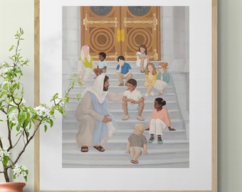 PREORDER, "Learn of Me" Fine Art Print from "His Holy Temple" Youth Temple Preparation Study, 8x10, 11x14