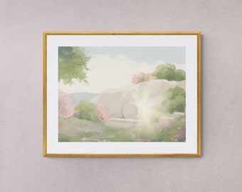 Easter Collection, "Light Prevails", Fine Art Print, Easter Artwork, Christ Painting, Garden Tomb