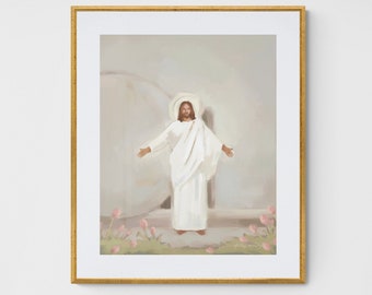 Easter Collection, "Risen", Fine Art Print, Easter Art, Christian Art, The Atonement, He is Risen, Christ's Resurrection